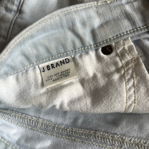 J Brand Cut Off Shorts Addicted Light Wash Denim Raw Hem 25 - Picture 7 of 8